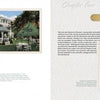 Two pages from "Newport Mansions" by Schiffer Publishing, Ltd.: the left shows vintage photos of a Gilded Age house with veranda and garden chairs; the right, titled “Newport Beaches,” features an iconic seaside Newport mansion.