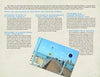 A brochure page highlights Pier Pressure: California Piers from San Diego to San Francisco by Schiffer Publishing, Ltd., with a photo of a classic pier with benches and lampposts, inviting you to experience the beauty of the California coast.
