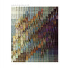 Weaving a Chronicle by Schiffer Publishing, Ltd. features abstract textile art with overlapping rows of colorful, elongated paddle-like shapes in a geometric weave set against a textured, multicolored background.