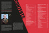 A two-page spread from "The Secret History of KGB Spy Cameras" (Schiffer Publishing, Ltd.) shows a red and black table of contents listing chapters, beside a photo of a man in uniform with text on Cold War espionage and a descriptive caption.