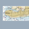 The "Archipelago New York" chart by Schiffer Publishing, Ltd. highlights Coney Island’s waterways and landmarks on the right, with descriptive text about its history and geography on the left.