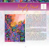 A colorful abstract painting with vibrant swirls in pink, blue, aqua, and yellow appears on a magazine page featuring "Pigments of Your Imagination" by Schiffer Publishing, Ltd., with text on alcohol ink techniques and inspiration.