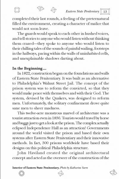 Philadelphia Haunts by Schiffer Publishing, Ltd. explores the history and eerie atmosphere of Eastern State Penitentiary, highlighting its unique design, infamous solitary confinement system, and chilling ghost stories from Philadelphia.