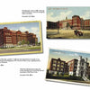 Greetings From St. Louis by Schiffer Publishing, Ltd. features three vintage postcards of iconic hospitals—two grand red-brick buildings and one elegant white stone structure—each with descriptions and historical notes on these local landmarks.