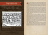 A book spread from "Medieval Cooking in Today's Kitchen" by Schiffer Publishing, Ltd. features a brown background, a woodcut kitchen scene, a chapter on potages, soups, and hors d’oeuvres, and a quote inspired by medieval European recipes.
