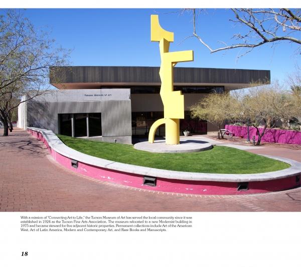 Schiffer Publishing, Ltd.’s "Tucson Perspectives" showcases a striking building with a yellow sculpture in Tucson, Arizona—a historic city in the heart of the Sonoran Desert.