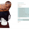 3-D Hand Loom Weaving by Schiffer Publishing, Ltd. features a sculptural woven textile with dark copper threads on a white stand, alongside a table of contents with book sections and page numbers in a modern layout.
