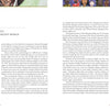 A two-page spread from Schiffer Publishing, Ltd.’s "Visioning Human Rights in the New Millennium" features an introduction, dense text referencing the UN Human Rights Declaration, and small top illustrations.