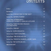 The Tarot table of contents by Schiffer Publishing, Ltd. features a blue background with a white mystical light and covers tarot introduction, history, spreads, arcana symbolism, sample readings, dream interpretations, and bibliography.
