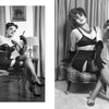 Experience the elegance of the 1950s with "Retro Glamour Photography of Mark Anthony Lacy" by Schiffer Publishing, Ltd.—black-and-white images showcase models in vintage lingerie, stockings, heels, gloves, and dramatic makeup in classic pinup poses.