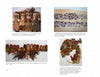 A page from "Universal Stitches for Weaving, Embroidery, and Other Fiber Arts" by Schiffer Publishing, Ltd. displays four ancient textile fragments, showcasing intricate stitches from Peruvian dolls, Coptic trim, decorative edgings, and figurative textiles.