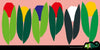 The Chameleon" by Schiffer Publishing, Ltd. features colorful tulips and leaves on pink, with a small green and black cartoon chameleon in the bottom right—perfect for a fun seek and find and boosting observation skills.