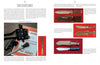 A two-page spread from "SOG Knives and More from America's War in Southeast Asia" by Schiffer Publishing, Ltd. showcases Vietnam War knives, including an SOG knife with pistol and sheath on a Top Secret folder, plus various labeled combat knives.