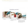 Three-step photo instructions from Schiffer Publishing’s "Creating Gourd Birds with the Fairy Gourdmother®": hot gluing the gourd, placing the dowel with the bird, and attaching grapevine wreaths—a handy guide for creative crafting.