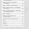 The table of contents in UFO Conspiracy by Schiffer Publishing, Ltd. lists chapters on UFO sightings and government conspiracy from the 1970s to today, with an epilogue, appendices on UFO groups, endnotes, bibliography, and a location index.