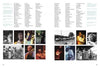 A two-page spread in "Smiling Banjo" by Schiffer Publishing, Ltd. showcases lists of names and black-and-white photos of musicians, capturing the Philadelphia Folk Festival’s lively tradition of singers, guitarists, and group acts.