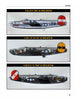 From Schiffer Publishing’s "Second in Line: Second to None"—side profiles of three 8th Air Force B-24s: FRAN (red tail), LAZY LOU (white star, nose art), and LIL PEACH (red fin tip), each with authentic unit markings.