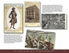 A collection of historic images from "Lancaster County, Pennsylvania, Postcards" by Schiffer Publishing, Ltd., including vintage photos of a tobacco shop ad, New Sagus Store, and bustling department store interiors—capturing Lancaster County’s vibrant past.