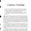 A black-and-white page in Empire State Ghosts by Schiffer Publishing, Ltd. features a decorative graveyard border and recounts Forest Park Cemetery’s decline, blending memories with haunting tales from New York's eerie history.