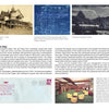 A page from *Catskill Resorts: Lost Architecture of Paradise* by Schiffer Publishing, Ltd. features three historical Grossinger’s Hotel images and a vintage lounge photo, plus text on the hotel’s history, Borscht Belt culture, and Jennie Grossinger.