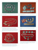 A catalog page showcases "Identifying Sarah Coventry Jewelry, 1949-2009" by Schiffer Publishing, Ltd., featuring vivid photos and detailed captions of vintage necklaces, bracelets, and earrings with clear pricing below each set.