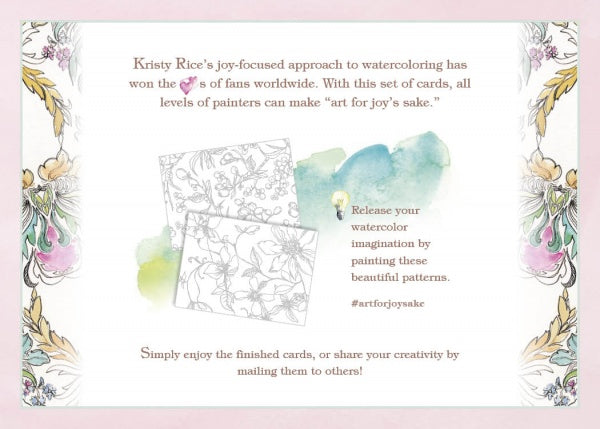 Schiffer Publishing, Ltd.'s Watercolor Cards feature floral designs, watercolor splashes with inspiring text, and outlined florals to paint—perfect for creative enjoyment and sharing art that brings joy.