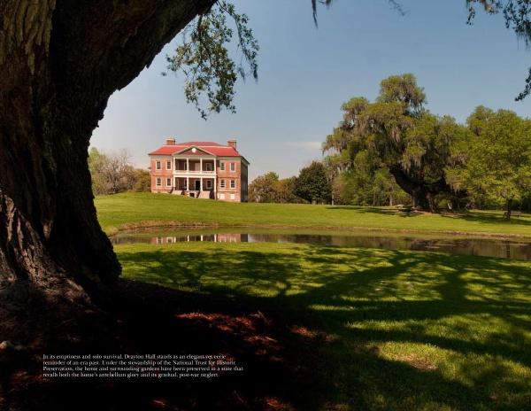Lowcountry Plantations" by Schiffer Publishing, Ltd. showcases grand brick antebellum homes with white columns, set amid grassy lawns and ponds under blue skies—a serene glimpse into South Carolina and Georgia’s historic house museums.
