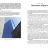 A photo of tall buildings under a blue sky in Copley Square Back Bay, sunlight on glass. Caption: SUN’S BLUE RAYS MAKE HANCOCK STAND OUT. COURTESY AUTHOR. Surrounding text is from Building Boston, Schiffer Publishing, Ltd.