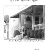Black-and-white image of Ten East Washington in Newnan, GA, with a Restaurant Bar sign. Decorative spiders evoke haunted tales from "Spirits of Georgia's Southern Crescent" by Schiffer Publishing.