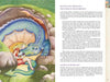 A blonde girl in a red dress sits by a sleeping blue and green dragon inside a cave. The right page of "As You Feel, So You Heal" by Schiffer Publishing, Ltd. features inspiring dragon tales and self-acceptance journaling prompts.