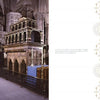The photo displays St. Edward the Confessor’s shrine at Westminster Abbey, featured in "Great Britain's Royal Tombs" by Schiffer Publishing, Ltd., with ornate architecture and a gold-patterned white background with text on the right.