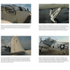 A two-page spread from Schiffer Publishing, Ltd.'s TBF/TBM Avenger shows close-up and wide shots of the WWII torpedo bomber, featuring cockpit, landing gear, and tail details with descriptive small-print captions.