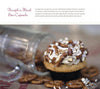 A cupcake with frosting and pretzel pieces sits by a tipped mug and scattered pretzels. Above, text highlights the Pumpkin Stout Beer Cupcake, a creative recipe from "Dare to Bake!" by Schiffer Publishing, Ltd.