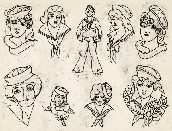 Flash from the Bowery - Girl sketches