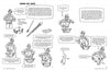 The Graphic Guide to Beekeeping by Schiffer Publishing, Ltd. is a black-and-white comic-style guide with illustrated steps, ingredients, equipment lists, and dialogue between a beekeeper and a bird on making bee candy.
