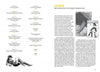 A book spread from "Eric Stanton & the History of the Bizarre Underground" (Schiffer Publishing, Ltd.) shows a table of contents with vintage pin-up art on the left; on the right, a foreword and a black-and-white lingerie magazine cover.