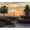 Capture the beauty of Charleston with Schiffer Publishing, Ltd.'s "Charleston"—featuring the iconic pineapple fountain at sunset, palm trees, and waterfront views. A must-have for any Charleston travel or photography enthusiast.