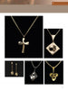 Five pieces of gold jewelry on a black background evoke the elegance of abstract sculpture, reflecting the style of Robert Engman, as featured by Schiffer Publishing, Ltd.