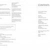 Two pages from "An Introduction to Japanese Calligraphy" by Schiffer Publishing, Ltd.: the left page presents publishing/copyright info in English and Japanese; the right page features a contents table covering calligraphy, brush techniques, kanji, and materials.