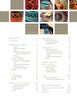 The table of contents for Creative Embellishments for Gourd Art (Schiffer Publishing, Ltd.) features small photos of vibrant woven, beaded jewelry, and gourd art, plus sections on embroidery, patterns, galleries, tutorials, and artist features with page numbers.