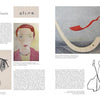 A two-page spread from "Emerging from the Shadows, Vol. IV" by Schiffer Publishing, Ltd. showcases text on Elise Cavanna Seeds, her signature, an abstract woman’s portrait, modern abstract art, and black line drawings on white.