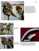 A page from "Cenozoic Fossils II" by Schiffer Publishing, Ltd. features photos of mastodon skulls, tusks, and Ice Age fossils in a museum, plus close-ups and a person next to a large skull, with text about fossil ID and exhibits.