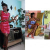 In "Kittens and Kulture" by Schiffer Publishing, Ltd., a model channels vintage pinup style in three retro rooms: posing in a pink dress by a TV, a blue floral dress on a gold chair, and a yellow dress atop a pink ottoman with retro decor.
