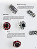 Schiffer Publishing, Ltd.'s "Pearl Projects for Beaders" showcases silver and red jewelry beads on white, with tips on using spacers and tension for creating stunning pearl necklace patterns.