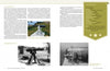 A book spread in "American Breechloading Mobile Artillery 1875-1953" by Schiffer Publishing features text, labeled photos of saluting guns, detailed mechanism close-ups, and a green fact box with stars—ideal for any field artillery reference.