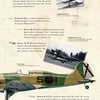 A vintage book page from Schiffer Publishing, Ltd.'s "Legion Condor" shows text and black-and-white photos of early 20th-century German military biplanes plus a color illustration of a Legion Condor fighter with green and tan camouflage.