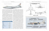 A detailed book spread from Schiffer Publishing, Ltd. on the Tupolev Tu-16 features text, tables, side and top view diagrams, plus a labeled Russian cutaway illustration of this Soviet medium bomber with swept wings.