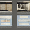 A collage of four photos from Frances L. Goodrich's Brown Book of Weaving Drafts (Schiffer Publishing, Ltd.) displays handwritten notes, typed papers, weaving drafts, and historic sample voting cards with captions explaining their historical use.