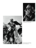 Classic black-and-white photos featured in "100 New York Photographers" by Schiffer Publishing, Ltd. capture scenes like a man with a large camera on a tripod outdoors and an older man in glasses and a scarf looking to the side.