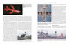 Two pages from "Lockheed C-130 and Its Variants" by Schiffer Publishing, Ltd. showcase military aircraft, such as a Cold War red drone in flight, a large airlifter from below, and a white plane with orange stripes on the runway.